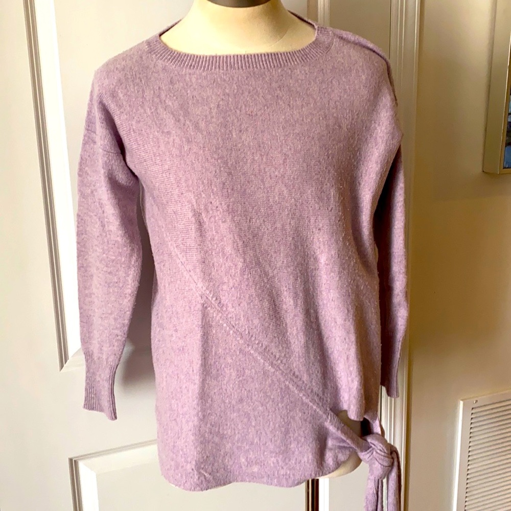 J.Crew Oversized Tie-Waist Boatneck Sweater H1462 Size Small Heather Orc…